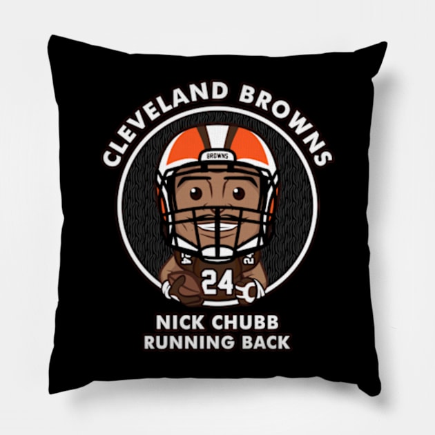 Nick Chubb Pillow by Mudahan Muncul 2022