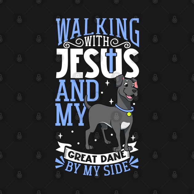 Jesus and dog - German Mastiff by Modern Medieval Design