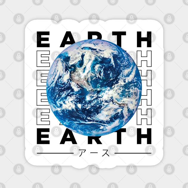 Earth Brutalism Design Magnet by syahrilution