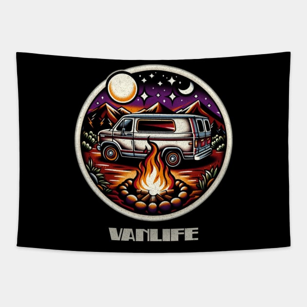 Nomad Vanlife Tapestry by Tofuvanman