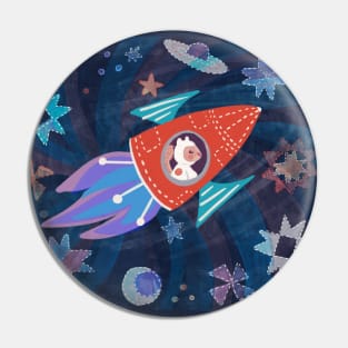 Flying Squirrel in Space Pin