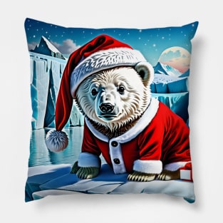 Santa Baby Polar Bear Pillow