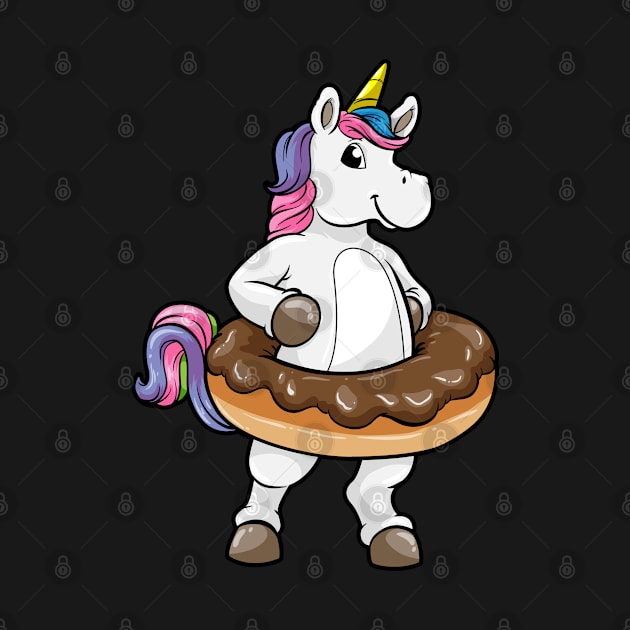 Unicorn with chocolate donat by Markus Schnabel