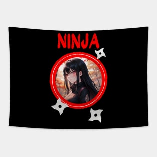 Ninja Target Love Cute Anime Girl Tapestry