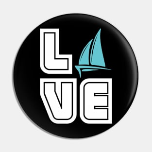 Sailing Love Nautical Sea Skipper Sail Pin