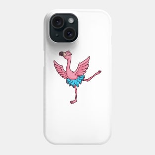 Cartoon flamingo dances ballet - ballerina Phone Case