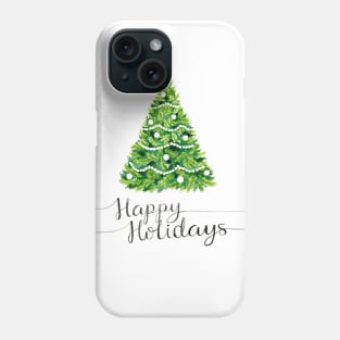 Happy Holidays Christmas tree Phone Case