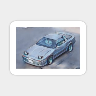 Toyota Supra A70 - Cartoon Design Magnet