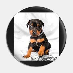 Black Miniature Pinscher Puppy Pin