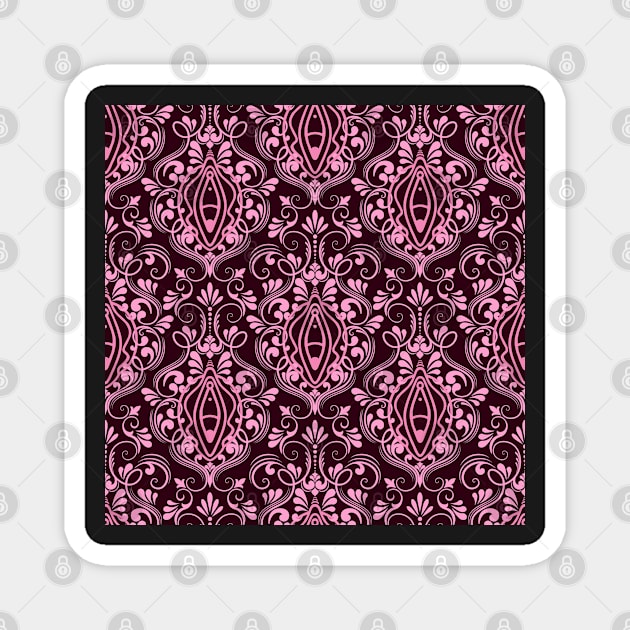 Labial Damask Magnet by implexity