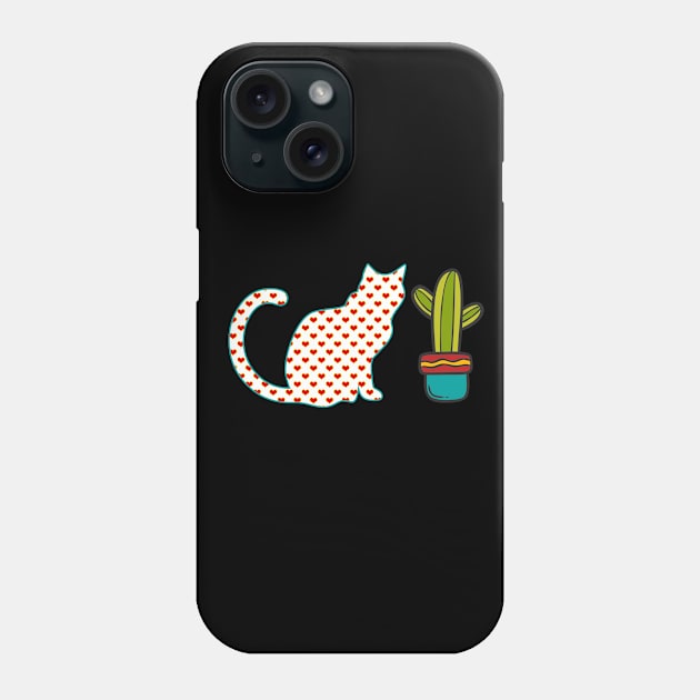 Catctus Funny Cat and cactus Lovers Funny Gift Phone Case by CatzLovezrz