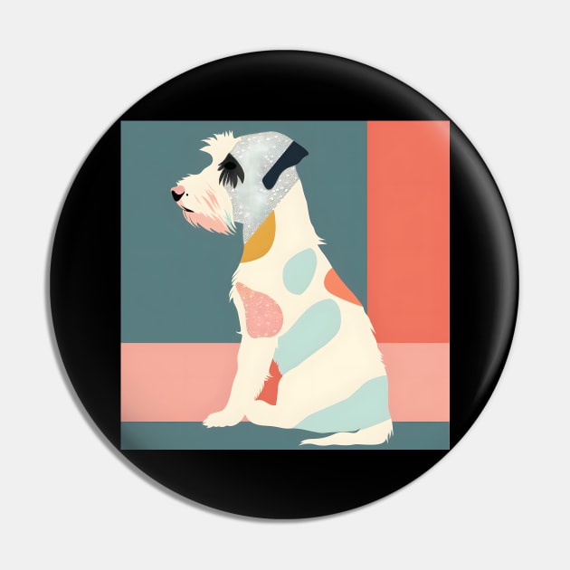 70s Sealyham Terrier Vibes: Pastel Pup Parade Pin by NatashaCuteShop