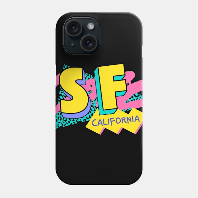 San Francisco, California Retro 90s Logo Phone Case by SLAG_Creative