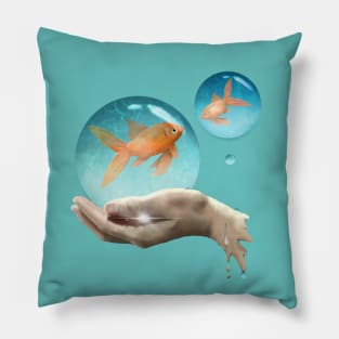 Two little fish. Digital painting Pillow