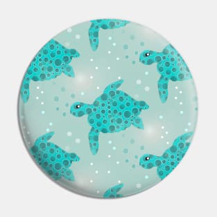 SEA Turtle Love Pattern Pin