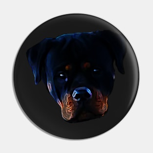 Rottweiler head Freedom Pin