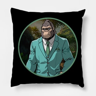 Suited Gorilla Pillow