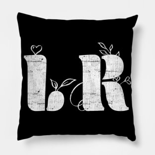 Left and Right Botanical Trees Vintage Pillow