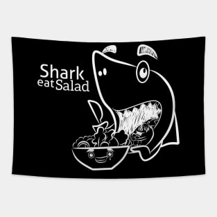 shark eating salad Tapestry