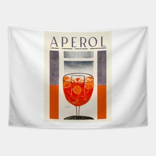 Retro Aperol Spritz Poster Vintage Barshelf Homebar, Kitchen Bar Prints, Vintage Drinks, Recipe, Wall Art Tapestry