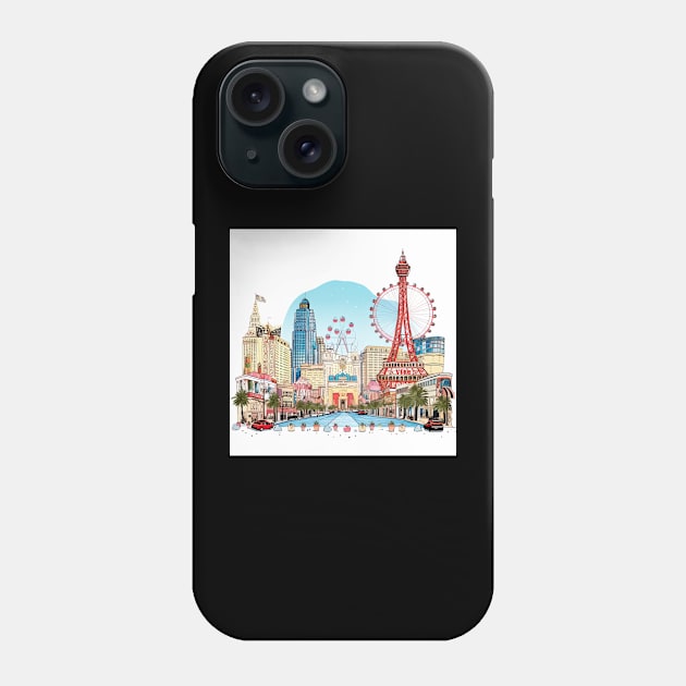 Las Vegas Phone Case by ComicsFactory