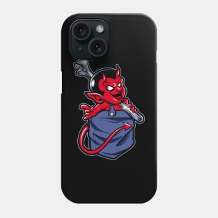 devil on pocket Phone Case