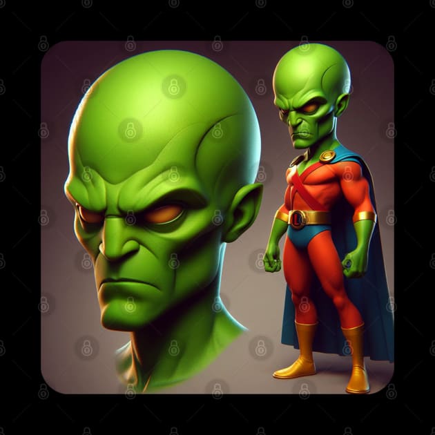 Martian Alien Caricature #10 by The Black Panther