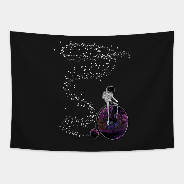 PENNY FARTHING SPACE CYCLE Tapestry by ratkiss