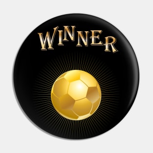 Soccer Winner Goal Award Cup Gold Football Ball Football Pin