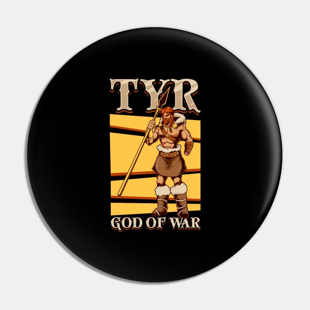 Viking god of war Tyr Pin by Modern Medieval Design