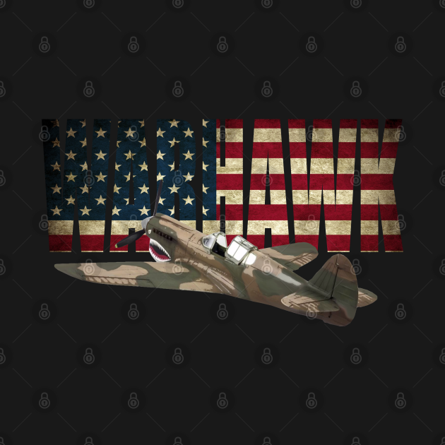 Discover P-40 Warhawk Airplane American US flag - P 40 Warhawk - T-Shirt