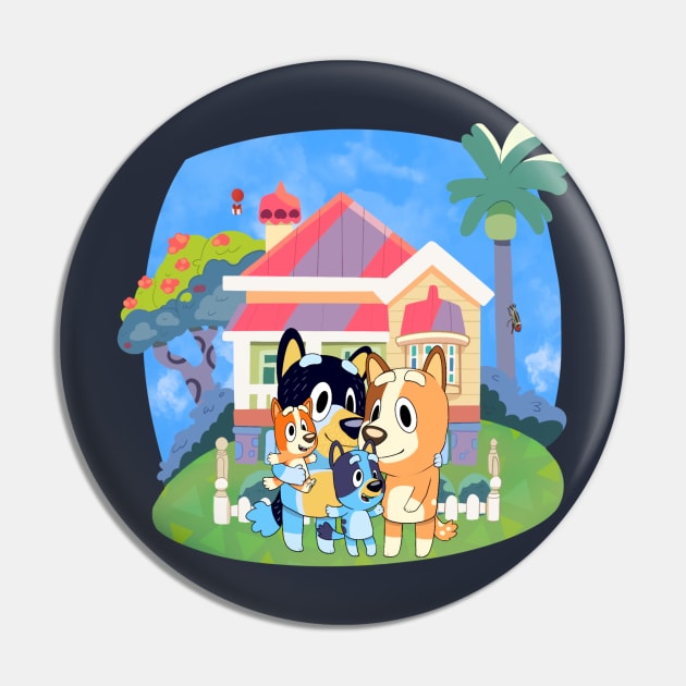 Bluey Crossing Pin by AmyNewBlue