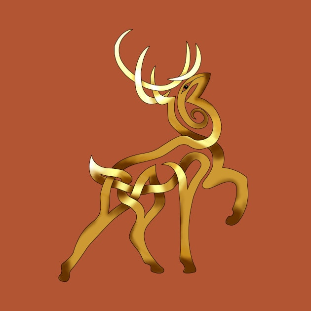 Stag Passant Contourne' by KnotYourWorld4