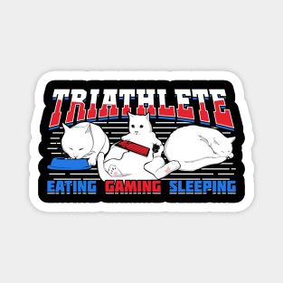 Triathlete Eating Gaming Sleeping Magnet