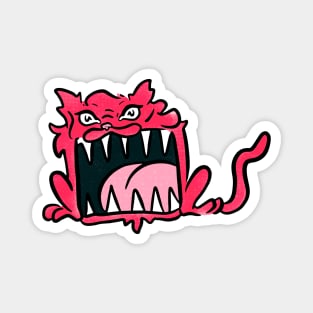 Big Mouth Red Baby Kitty Magnet