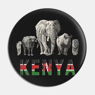 Africa's Big Five Kenya Pride Wildlife Pin