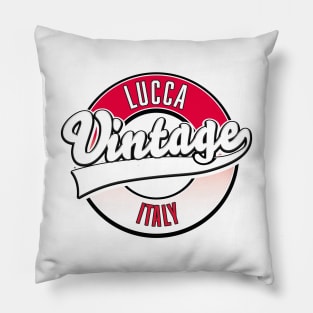 Lucca vintage style logo Pillow