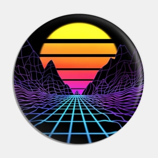 Radiant Mountains Sunset Pin