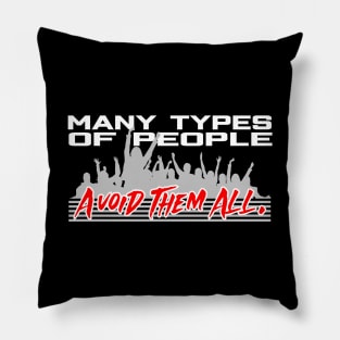 Many types of people. Avoid them All. Pillow