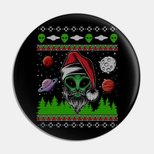 Alien ET UFO Ugly Christmas Sweater Pin