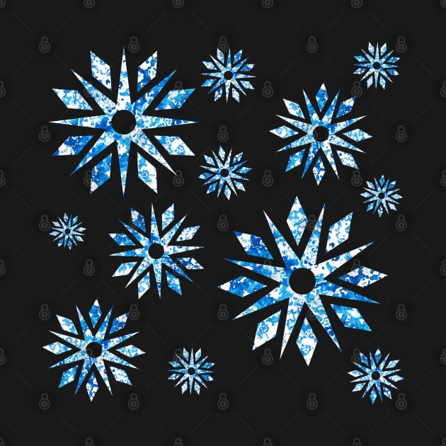 Marbled Snowflakes Pattern by LaurenPatrick