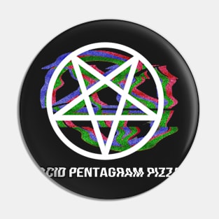 Acid Pentagram Pizza Tee Pin