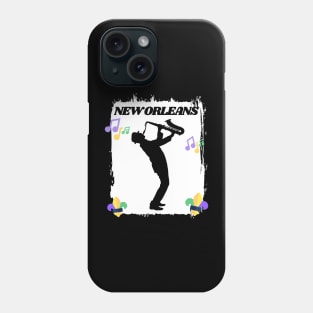 Live Music New Orleans Louisiana Mardi Gras City Skyline Music Jazz Travel holidays Phone Case