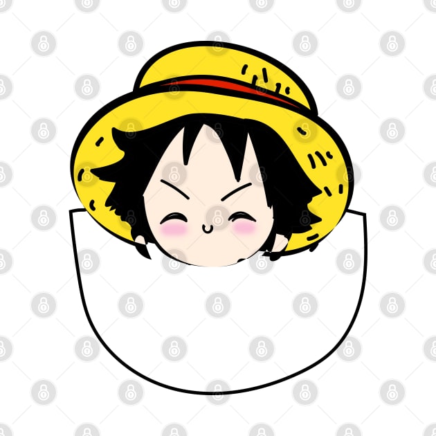 Chibi pocket one piece luffy by chibicrayon