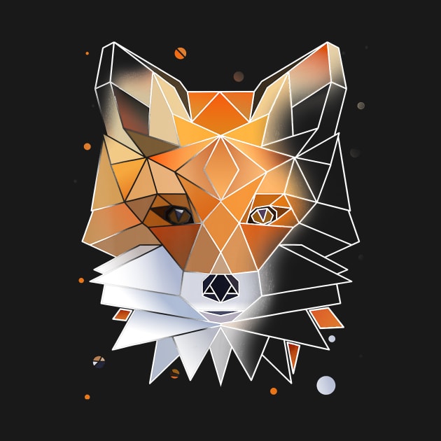 Geometric Fox Shirt Polygon Wild Cute Animal by JaydeMargulies