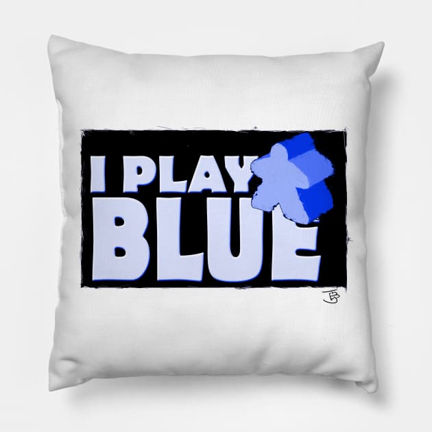 I Play Blue Pillow by Jobby