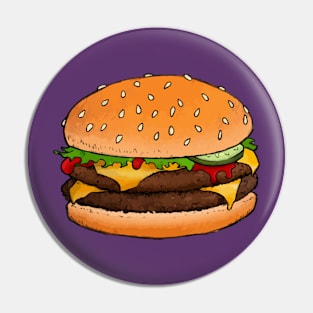 Meaty Classic Cheeseburger T Pin