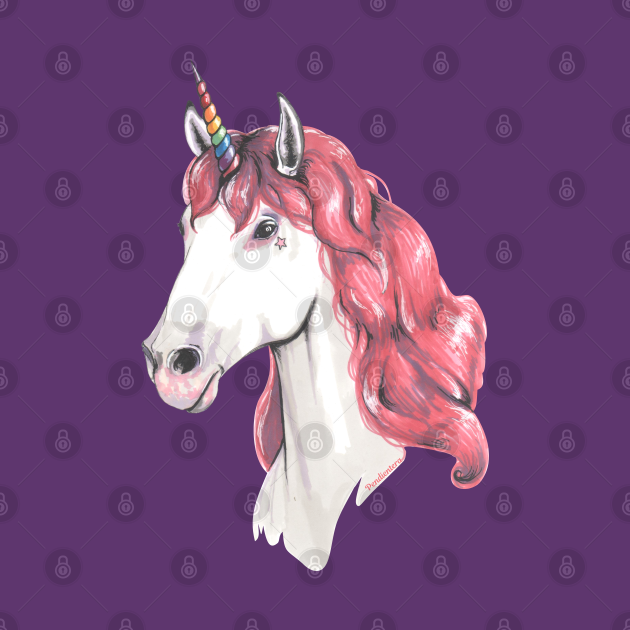 Pink hair unicorn