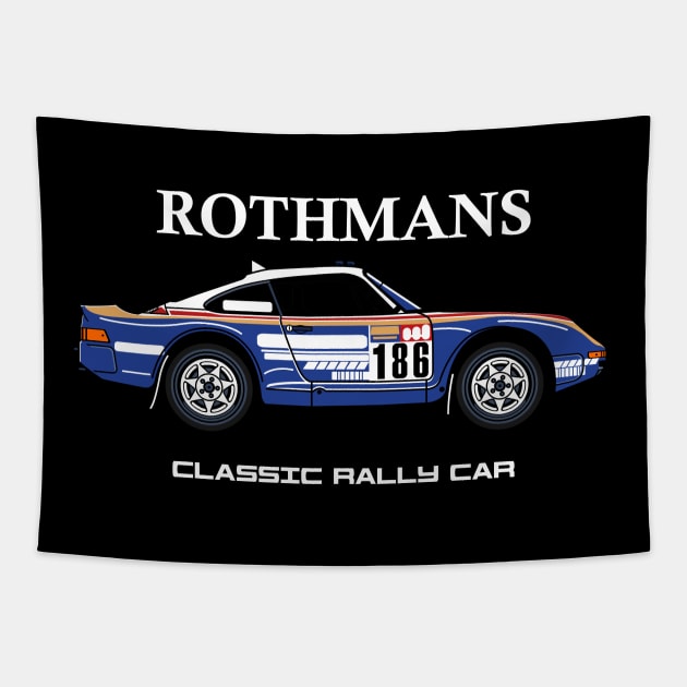 Rally Car Legend Rothmans Tapestry by masjestudio