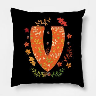 Letter V Monogram Pillow